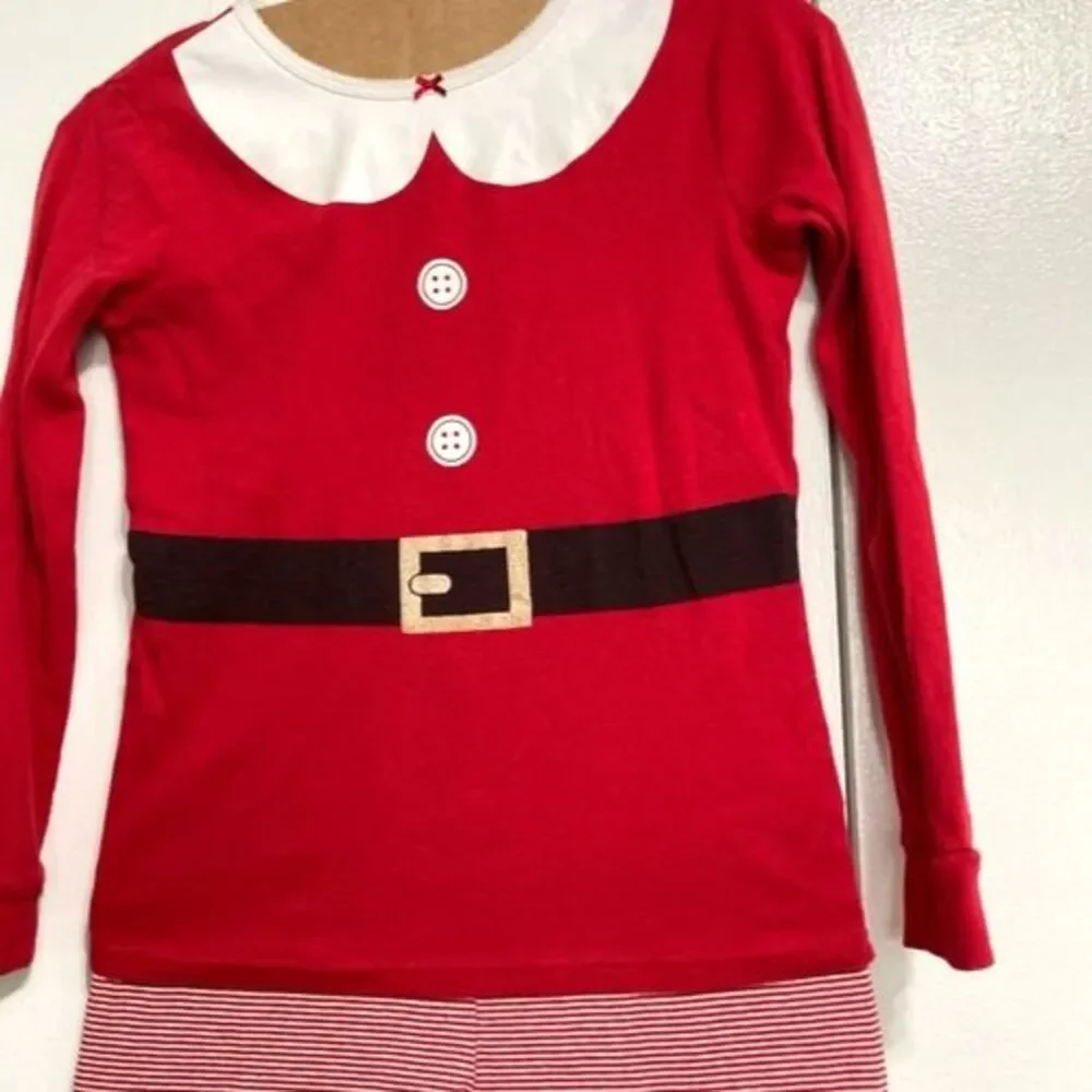 CARTERS Santa Claus Red Suit Pajama Set Red White Girls Size 12
